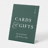 Signe De Table Cartes Et Cadeaux Monogrammes Emerald Green (Recto)