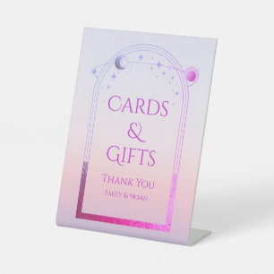 Signe De Table Cartes et cadeaux Mystic Sunset Mariage rose