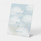 Signe De Table Cartes et cadeaux On Cloud 9 Bleu vibrant (Recto)