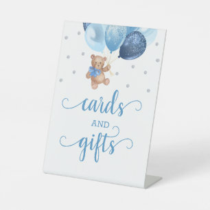 Signe De Table Cartes et Cadeaux Ourson Fête Prénatale de Bébé