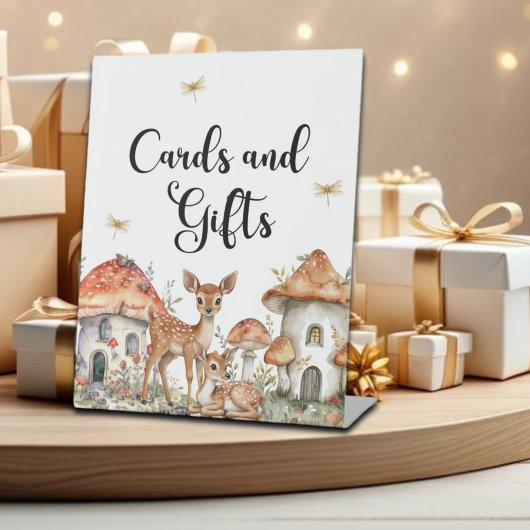 Signe De Table Cartes et cadeaux pour animaux forestiers de bois