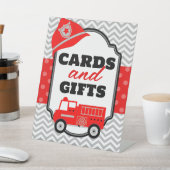 Signe De Table Cartes et cadeaux pour camions à feu (In SItu)