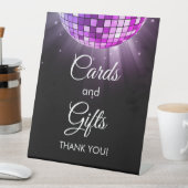 Signe De Table Cartes et cadeaux pourpres Disco Ball 70's (In SItu)