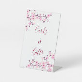 Signe De Table Cartes Et Cadeaux Rose Fleur De Cerisier (Recto)