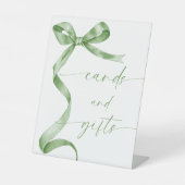 Signe De Table Cartes et cadeaux Sage Green Bow (Recto)