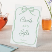 Signe De Table Cartes Et Cadeaux Sage Green Bow Fête des mariées  (In SItu)