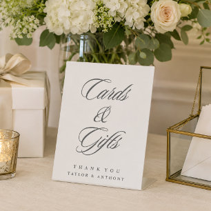 Signe De Table Cartes et Cadeaux Simples Élégants