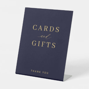 Signe De Table Cartes et cadeaux simples élégants or mariage mari