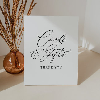Signe De Table Cartes et cadeaux simples et élégants