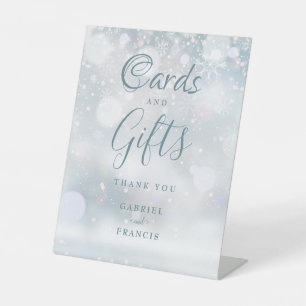 Signe De Table Cartes Et Cadeaux Snowflakes D'Hiver