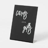 Signe De Table Cartes et cadeaux Tableau Mariage noir et blanc (Recto)