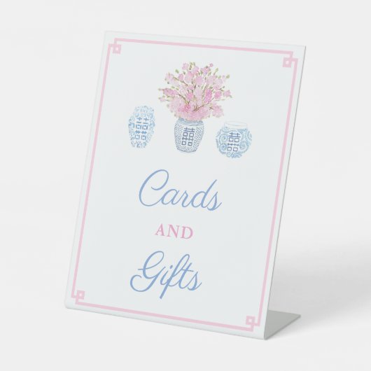 Signe De Table Cartes Et Cadeaux Wedding showers Rose Preppy (Recto)