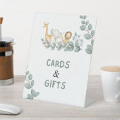 Signe De Table Cartes et cadeaux Wild One Zoo Animaux Baby shower (In SItu)
