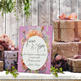 Signe De Table Cartes et Cadeaux Wildflowers - Rose Rose
