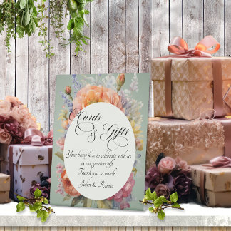 Signe De Table Cartes et Cadeaux Wildflowers - Sauge