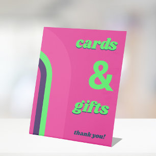 Signe De Table Cartes et Mariages cadeaux Super Hot Pink