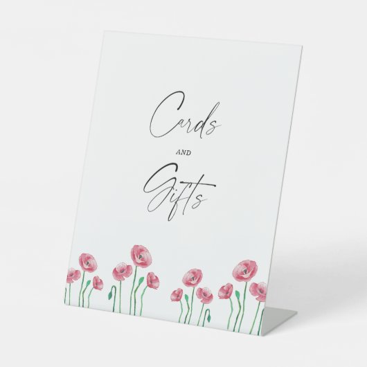Signe De Table Cartes florales et affiche cadeaux (Recto)