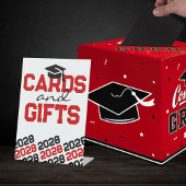 Signe De Table Cartes rouges et noires et cadeaux Tableau de grad