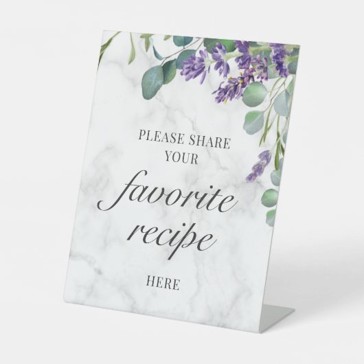 Signe De Table Cartes Rustiques Lavender Eucalyptus Recette ici (Recto)