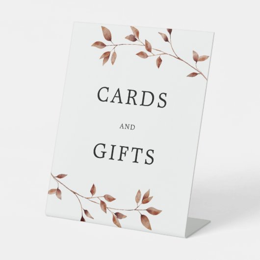 Signe De Table Cartes simples Feuilles d'automne Mariage (Recto)