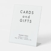 Signe De Table Cartes simples Noir et Blanc Mariage (Recto)