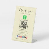 Signe De Table Cash App QR Code Merci Analyser Pour Payer Soft Su (Recto)