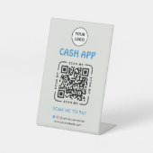 Signe De Table Cash App QR Code Payment Scan to Pay Business Logo (Recto)