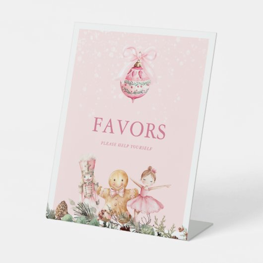 Signe De Table Casse-noix rose Fête d'anniversaire Faveurs (Recto)