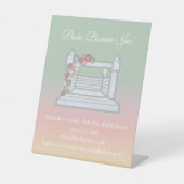 Signe De Table Castle Bounce Blanc Location de fêtes gonflables (Recto)