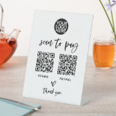 Signe De Table Casual Script | Deux façons de payer le code QR sc (In SItu)