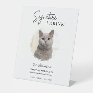 Signe De Table Cat Mariage Signature Boissons Bar Cocktail