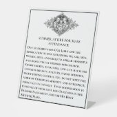 Signe De Table Catholique Modeste Eglise Orientation Attente (Recto)