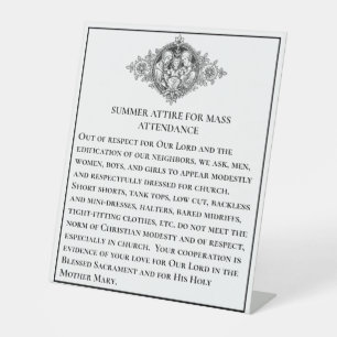 Signe De Table Catholique Modeste Eglise Orientation Attente 