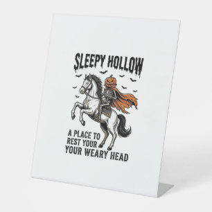 Signe De Table Cavalier sans tête de Sleepy Hollow Halloween vint