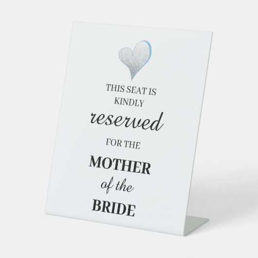 Signe De Table Ce siège est aimablement réservé à la mère de (Recto)