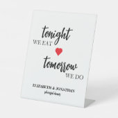 Signe De Table Ce Soir, Nous Mangeons, Demain, Nous Dînons De Rép (Recto)