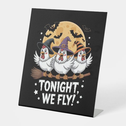 Signe De Table Ce soir nous volons Halloween Chicken (Recto)