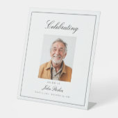 Signe De Table "Celebrating Life of" Photo Funeral Memorial (Recto)