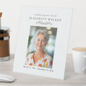 Signe De Table "Celebrating Life of" Photo Funeral Memorial  (In SItu)