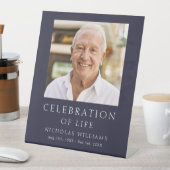 Signe De Table Célébration classique de la vie Photo Funérailles (In SItu)