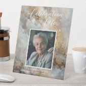 Signe De Table Célébration de la vie Peinture abstraite Funéraill (In SItu)