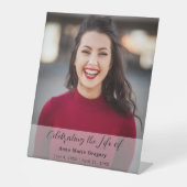 Signe De Table Célébration de la vie Photo Simple funérailles com (Recto)