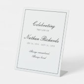 Signe De Table Célébration de vie avec une écriture élégante pour (Recto)