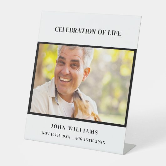 Signe De Table Célébration funéraire de la vie (Recto)