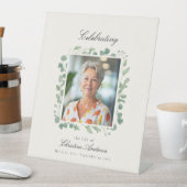 Signe De Table "Célébrer la vie de" Photo Funeral Memorial (In SItu)