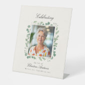 Signe De Table "Célébrer la vie de" Photo Funeral Memorial (Recto)