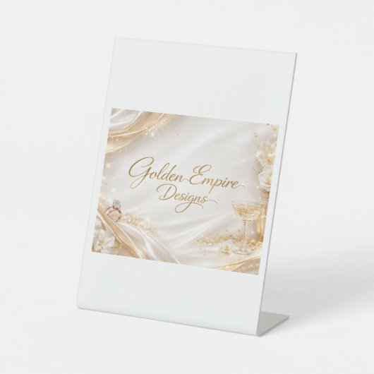 Signe De Table Centro de mesa ,con diseño Dorado (Recto)