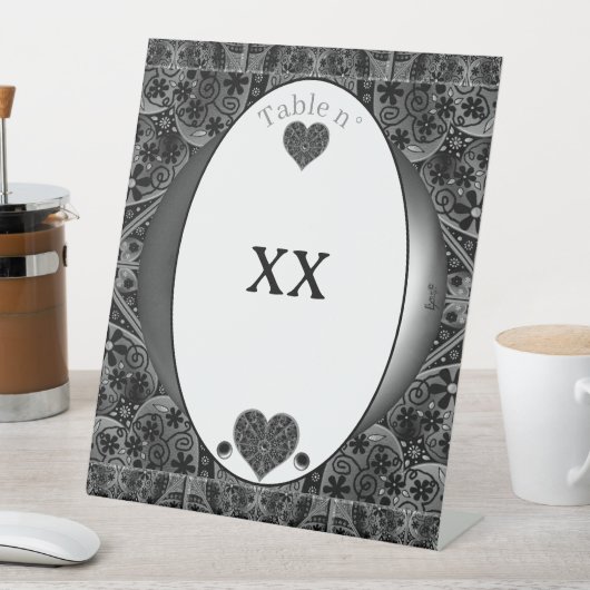 Signe De Table Céramique noir (In SItu)