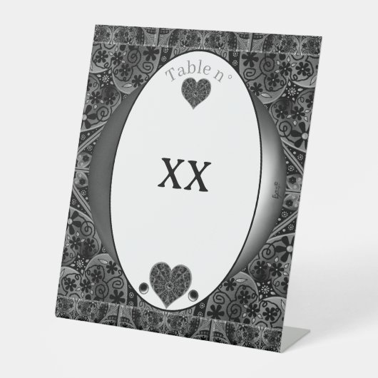 Signe De Table Céramique noir (Recto)