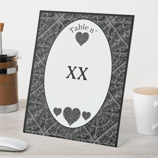 Signe De Table Céramique noir (In SItu)